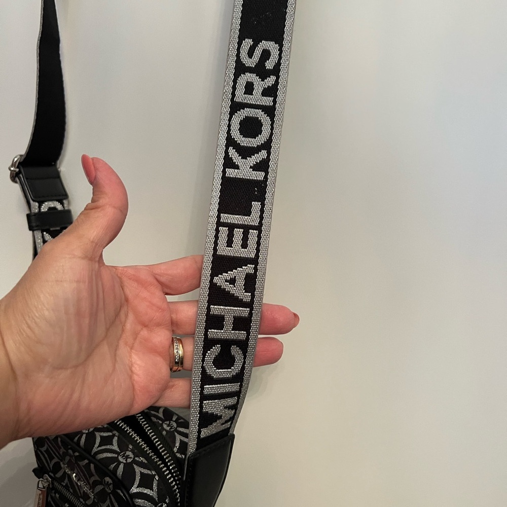 Michael Kors Black and Gray Logo Belt Bag with Branded Strap - Picture 5 of 5